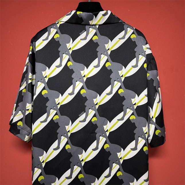 Gucci Printed Silk Camp‑Collar Shirt