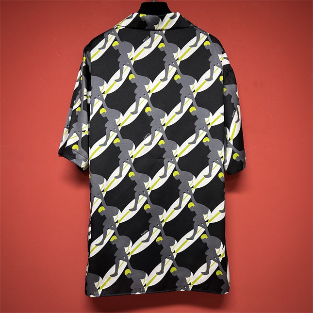 Gucci Printed Silk Camp‑Collar Shirt