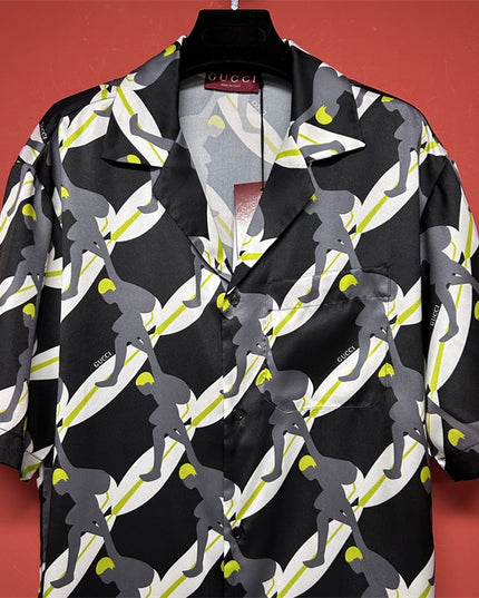 Gucci Printed Silk Camp‑Collar Shirt