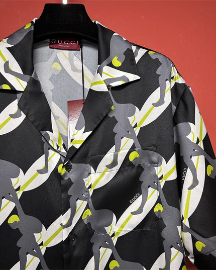 Gucci Printed Silk Camp‑Collar Shirt