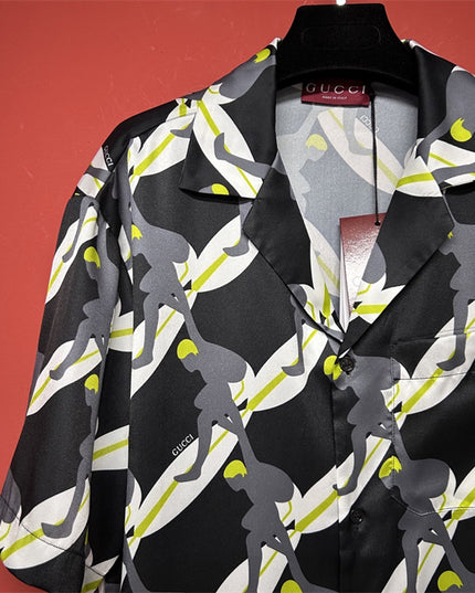Gucci Printed Silk Camp‑Collar Shirt