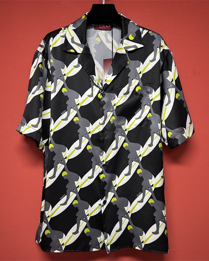 Gucci Printed Silk Camp‑Collar Shirt