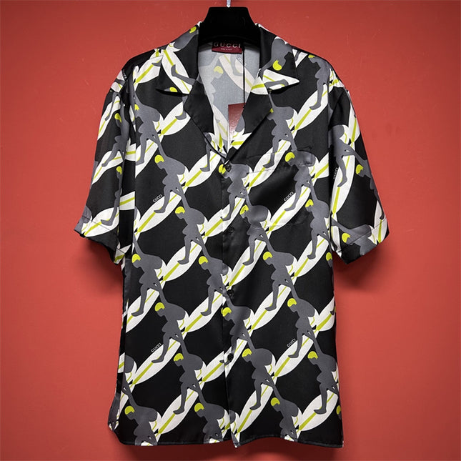 Gucci Printed Silk Camp‑Collar Shirt