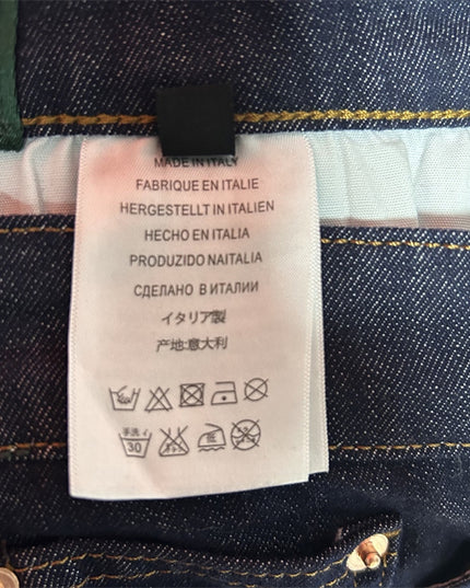 Gucci Raw Denim Jeans with Web Detail