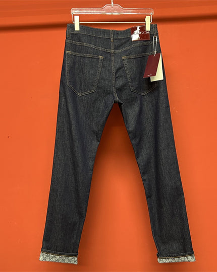 Gucci Raw Denim Jeans with Web Detail