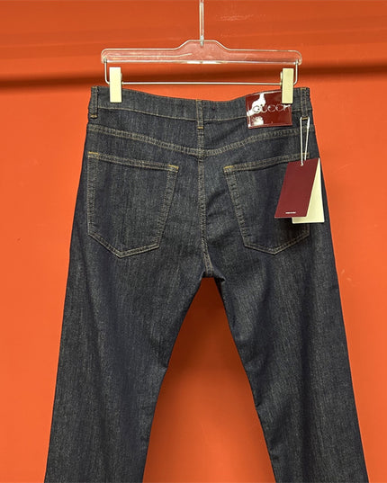 Gucci Raw Denim Jeans with Web Detail