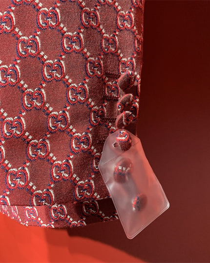 Gucci Red GG Monogram Double-Breasted Blazer