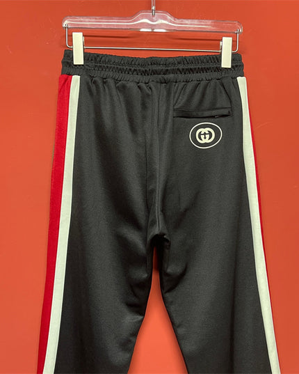 Gucci Retro Logo Track Pants with Tricolor Stripes