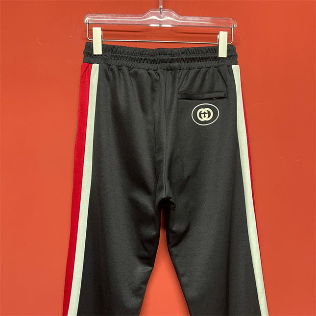 Gucci Retro Logo Track Pants with Tricolor Stripes