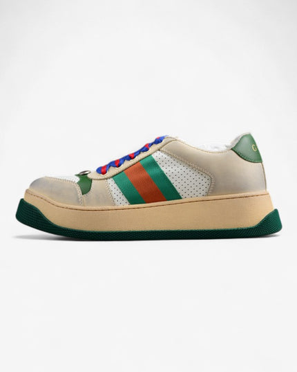 Gucci Retro Platform Sneaker – Green & Orange Stripe