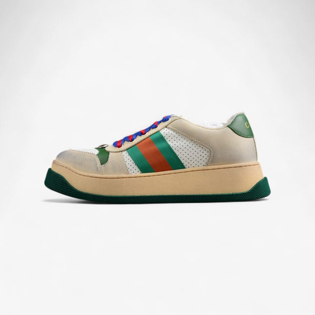 Gucci Retro Platform Sneaker – Green & Orange Stripe