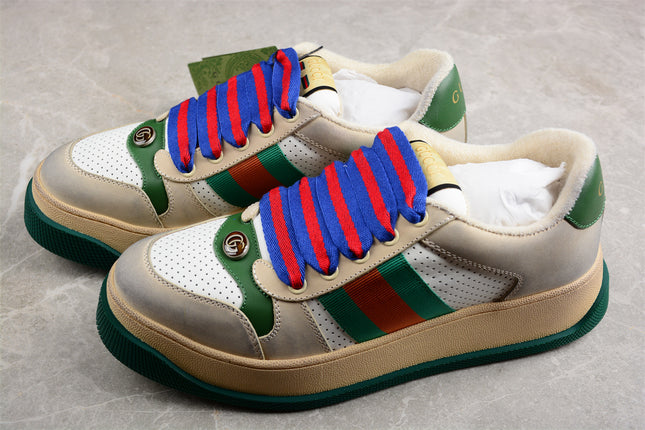 Gucci Retro Platform Sneaker – Green & Orange Stripe
