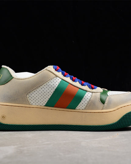 Gucci Retro Platform Sneaker – Green & Orange Stripe