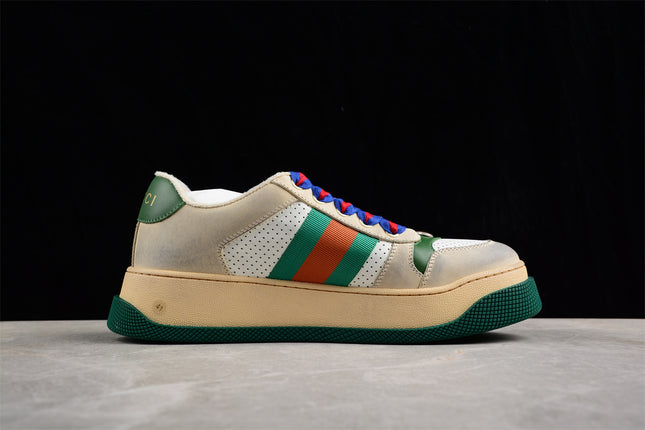 Gucci Retro Platform Sneaker – Green & Orange Stripe