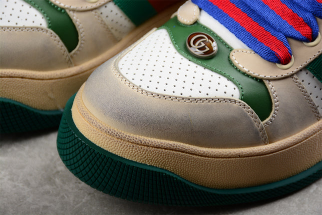 Gucci Retro Platform Sneaker – Green & Orange Stripe