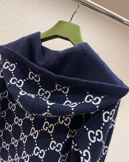 Gucci Reversible GG Monogram Hooded Zip Jacket
