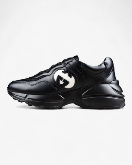 Gucci Rhyton Black Leather Sneaker