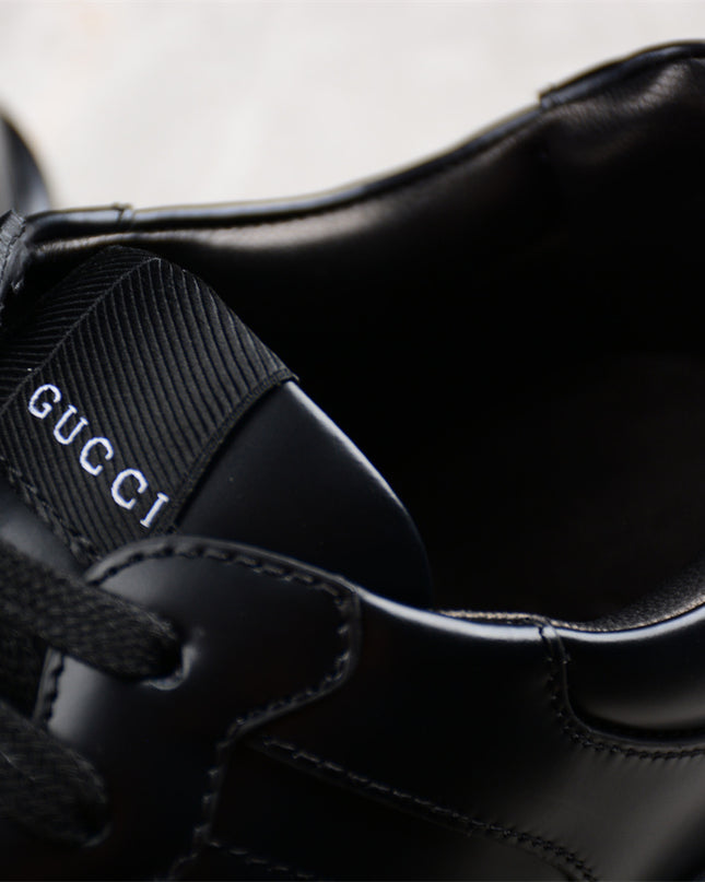 Gucci Rhyton Black Leather Sneaker