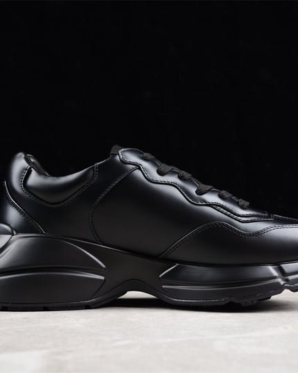 Gucci Rhyton Black Leather Sneaker