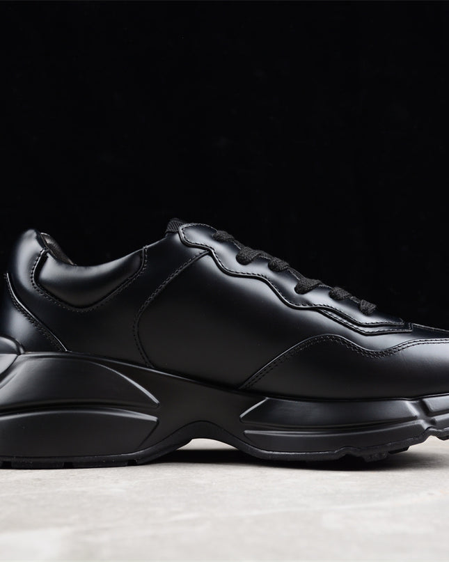 Gucci Rhyton Black Leather Sneaker