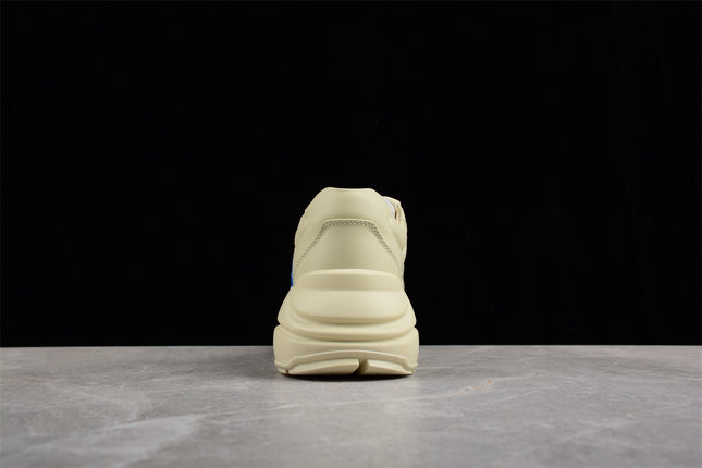 Gucci Rhyton Cream Sneaker with Blue Bunny Print