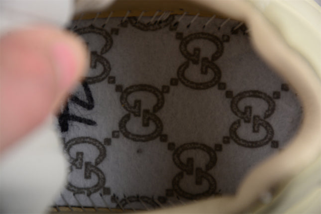 Gucci Rhyton Cream Sneaker with Blue Bunny Print