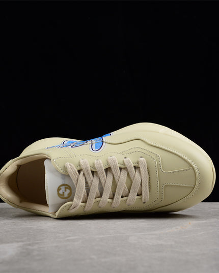 Gucci Rhyton Cream Sneaker with Blue Bunny Print