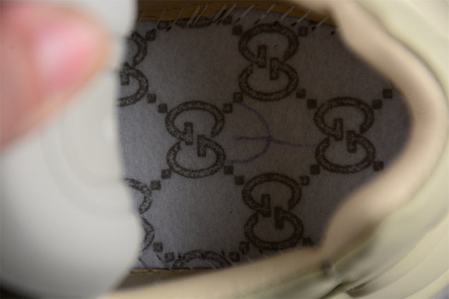 Gucci Rhyton Cream Sneaker with Pink Bunny and Heart Print