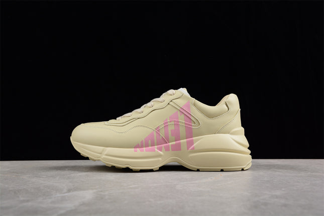 Gucci Rhyton Cream Sneaker with Pink "LOVED" Print