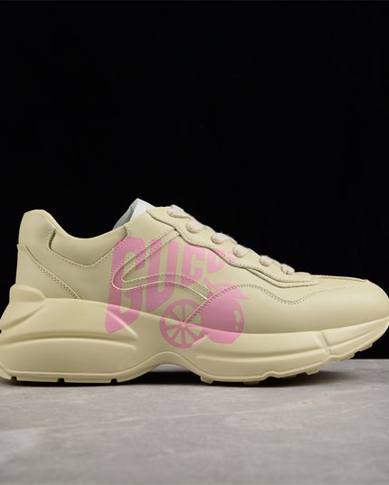 Gucci Rhyton Cream Sneaker with Pink "LOVED" Print