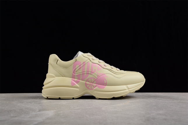 Gucci Rhyton Cream Sneaker with Pink "LOVED" Print