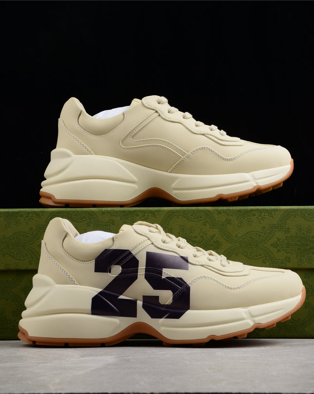 Gucci Rhyton Leather Sneaker – Cream White