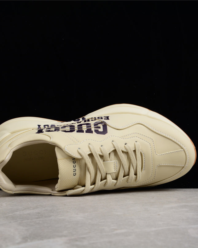Gucci Rhyton Leather Sneaker – Cream White