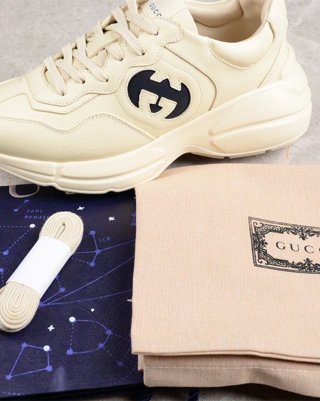 Gucci Rhyton Premium Original Cowhide Chunky Sneakers