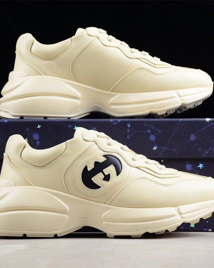 Gucci Rhyton Premium Original Cowhide Chunky Sneakers