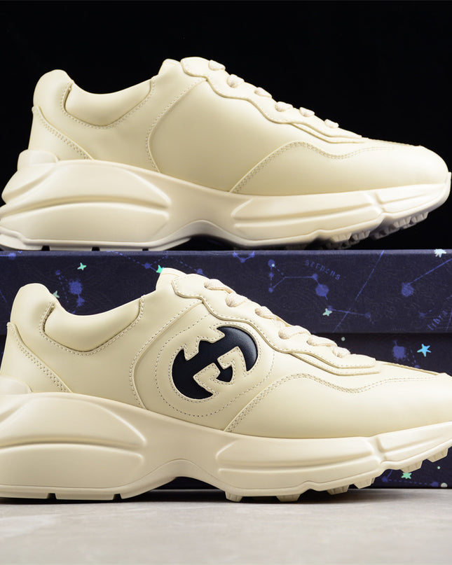 Gucci Rhyton Premium Original Cowhide Chunky Sneakers