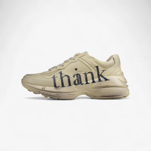 Gucci Rhyton Sneaker “Thank You” Print