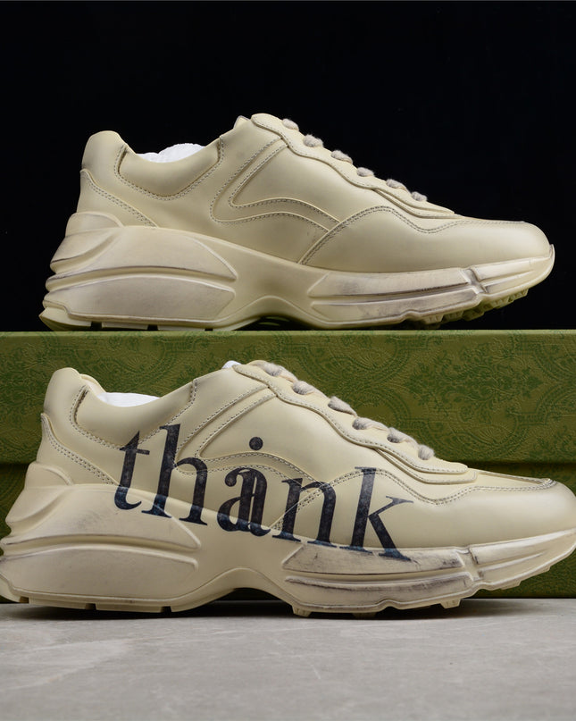 Gucci Rhyton Sneaker “Thank You” Print