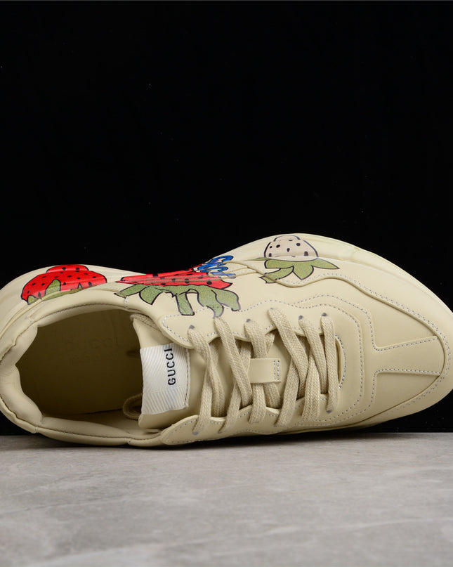 Gucci Rhyton Strawberry Print Sneakers