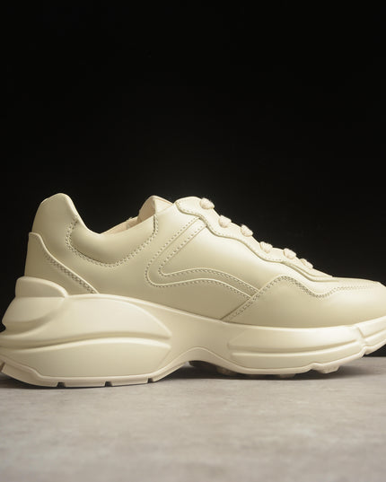 Gucci Rhyton Vintage Leather Horn-shaped Retro Daddy Casual Sports Jogging Shoes