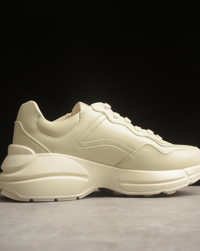 Gucci Rhyton Vintage Leather Horn-shaped Retro Daddy Casual Sports Jogging Shoes