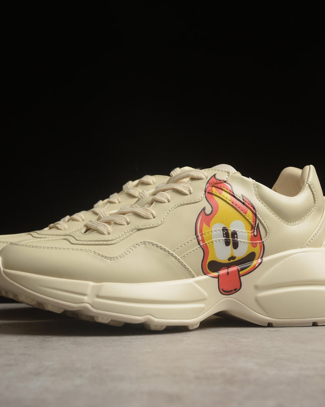 Gucci Rhyton Vintage Leather Horn-shaped Retro Daddy Casual Sports Jogging Shoes