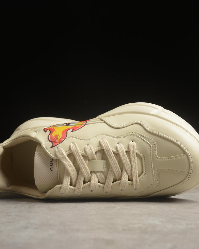 Gucci Rhyton Vintage Leather Horn-shaped Retro Daddy Casual Sports Jogging Shoes