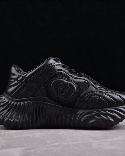 Gucci Ripple Triple-Color Leather Sneakers with 3D Logo