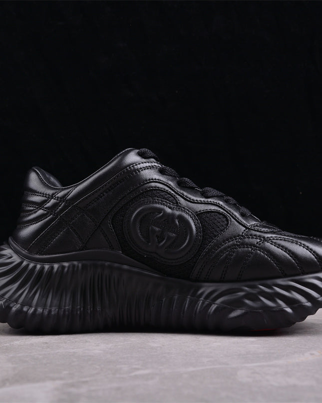 Gucci Ripple Triple-Color Leather Sneakers with 3D Logo