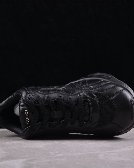 Gucci Ripple Triple-Color Leather Sneakers with 3D Logo