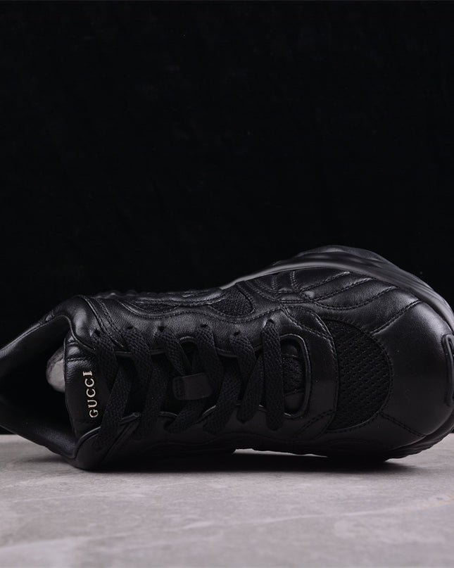 Gucci Ripple Triple-Color Leather Sneakers with 3D Logo