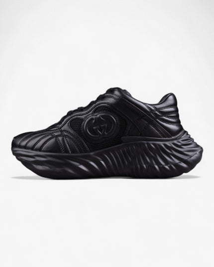 Gucci Ripple Triple-Color Leather Sneakers with 3D Logo