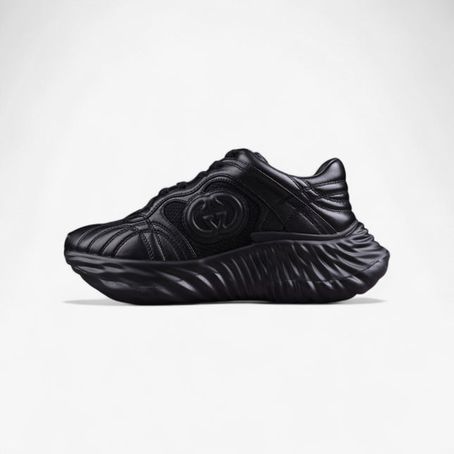 Gucci Ripple Triple-Color Leather Sneakers with 3D Logo