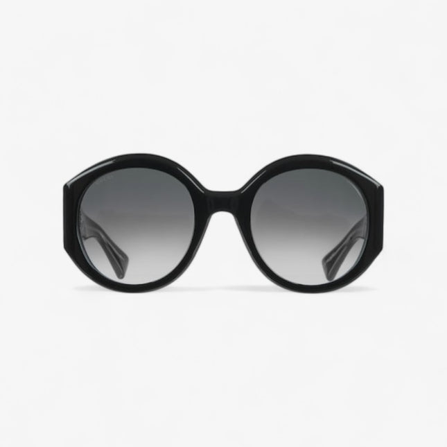 Gucci Round Black Acetate Sunglasses with Rivet Logo – GG2014S